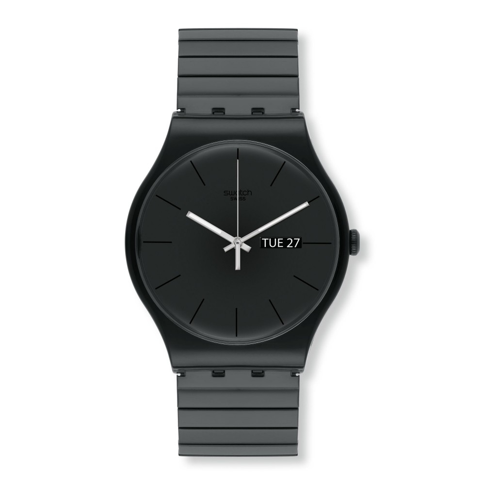 SWATCH MYSTERY LIFE Bracelet stailness steel flex black  20mm ASUOB708A LARGE