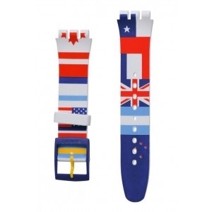 SWATCH FLAGTIME Strap silicone multicolor 20mm ASUOW111  