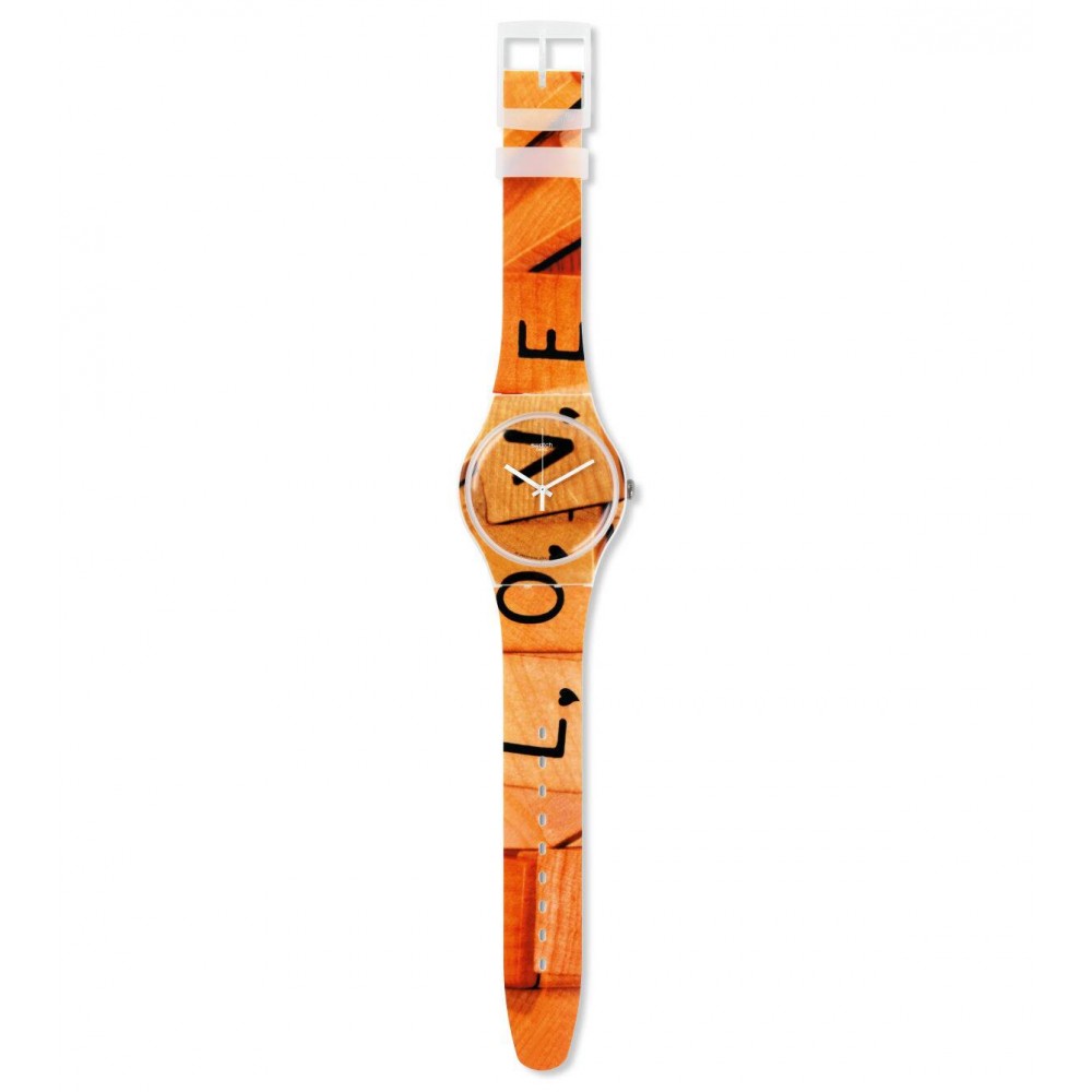 SWATCH LOVE GAME Strap silicone orange 20mm ASUOW116 