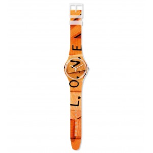 SWATCH LOVE GAME Strap silicone orange 20mm ASUOW116 