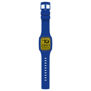 SWATCH YELLOW FLAKE Strap silicone blue 28mm ASURN102  