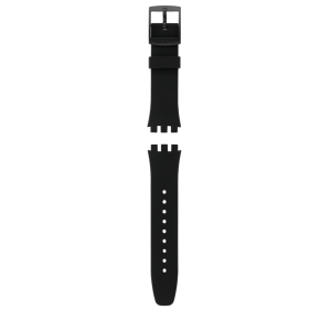 SWATCH BLACK EFFICIENCY Strap Silicone Black  20mm  ASUSB400