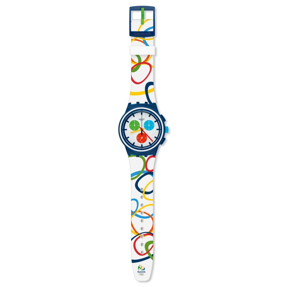 SWATCH RIO ALL AROUND  Λουράκι  Σιλικόνης Λευκό 20mm ASUSN100 