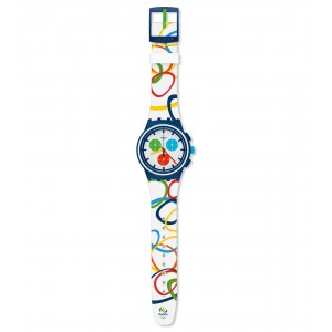 SWATCH RIO ALL AROUND  Λουράκι  Σιλικόνης Λευκό 20mm ASUSN100 