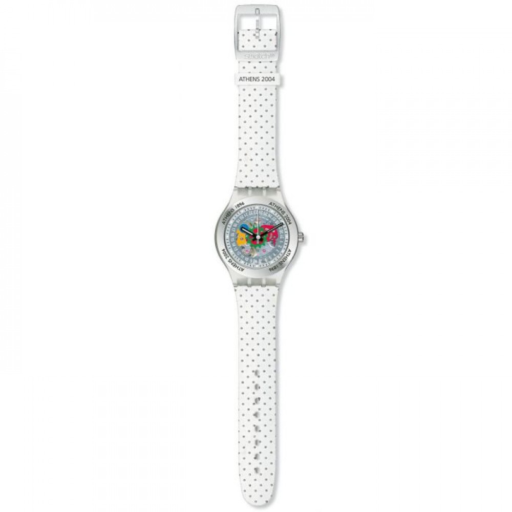 SWATCH ATHENS 1896 / SPECIAL MOMENTS  Λουράκι δερμάτινο λευκό 19mm ASVDZ4000