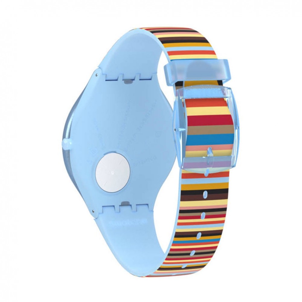 SWATCH SKINSTRIPES Multicolor Silicone Strap 18mm  ASVUL100