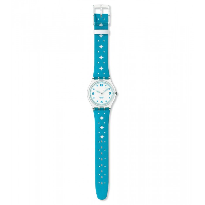 SWATCH HAZY SKY Μπλε Δερμάτινο Λουράκι AGE108 17ΜΜ
