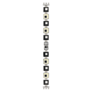 SWATCH CHESSBOARD Silver stainless steel bracelet -black and white enamel 12mm ALB160G