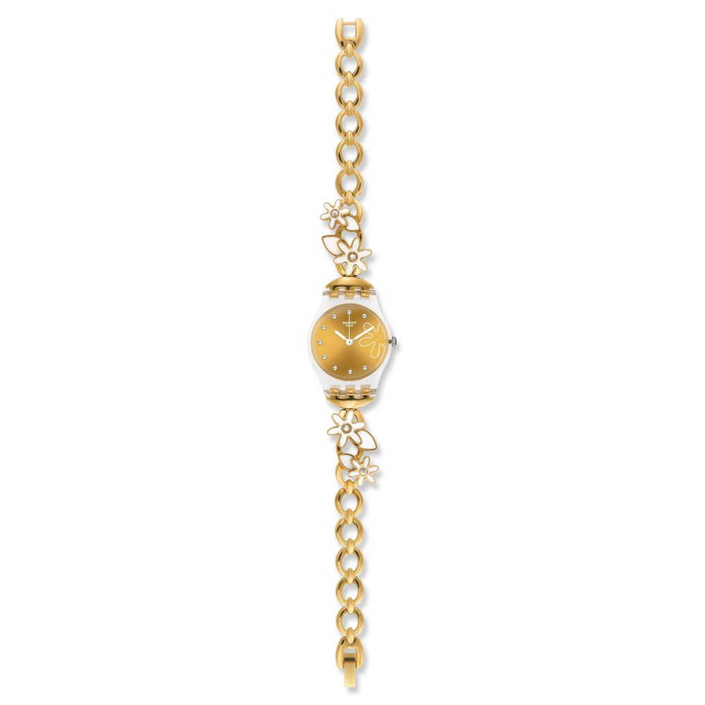 SWATCH FLOWER SPIRIT Gold tone stainless steel bracelet  12mm ALK329G