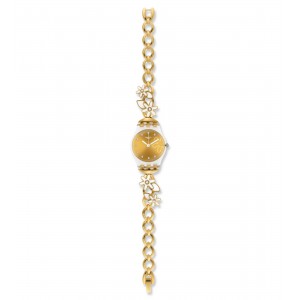 SWATCH FLOWER SPIRIT Gold tone stainless steel bracelet  12mm ALK329G