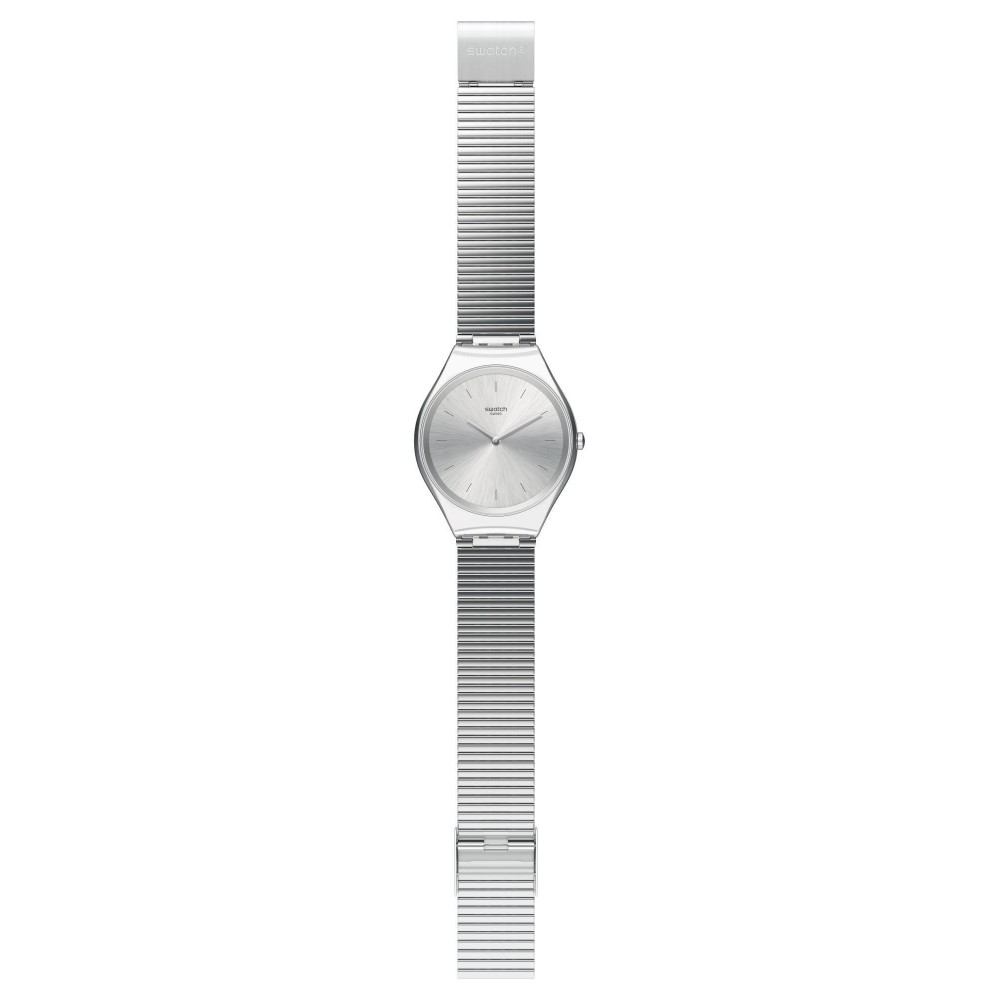 SWATCH SKINPOLE Ασημί ανοξείδωτο ατσάλι Μπρασελέ  16.5mm ASYXS103GG