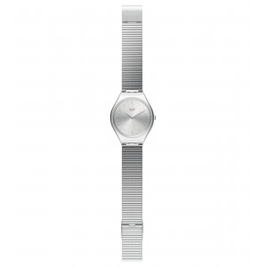SWATCH SKINPOLE Ασημί ανοξείδωτο ατσάλι Μπρασελέ  16.5mm ASYXS103GG