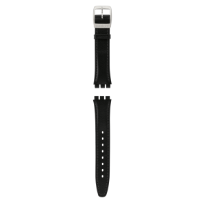 SWATCH BLACK FAN Λουράκι Δερμάτινο Μαύρο 17mm  AYLS442