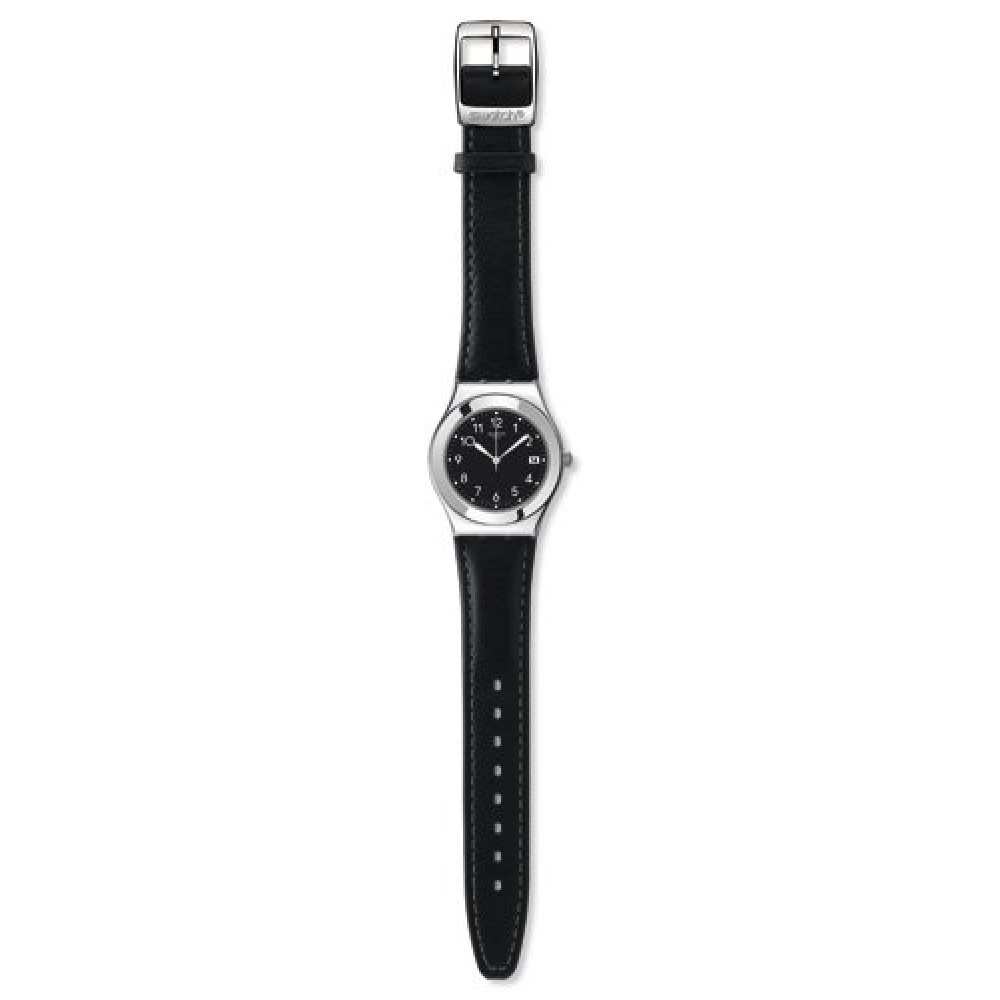 SWATCH BLACK FAN Λουράκι Δερμάτινο Μαύρο 17mm  AYLS442