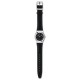SWATCH BLACK FAN Λουράκι Δερμάτινο Μαύρο 17mm  AYLS442