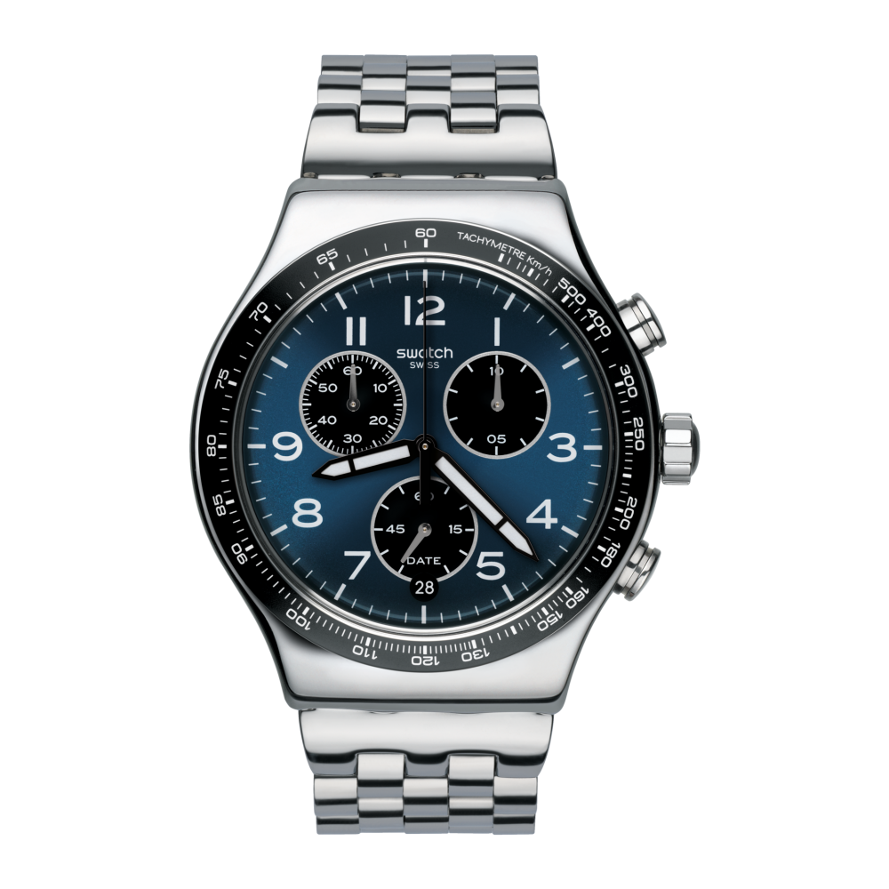 SWATCH BOXENGASSE Ασημί Ανοξείδωτο Ατσάλι Μπρασελέ 21mm AYVS423G  