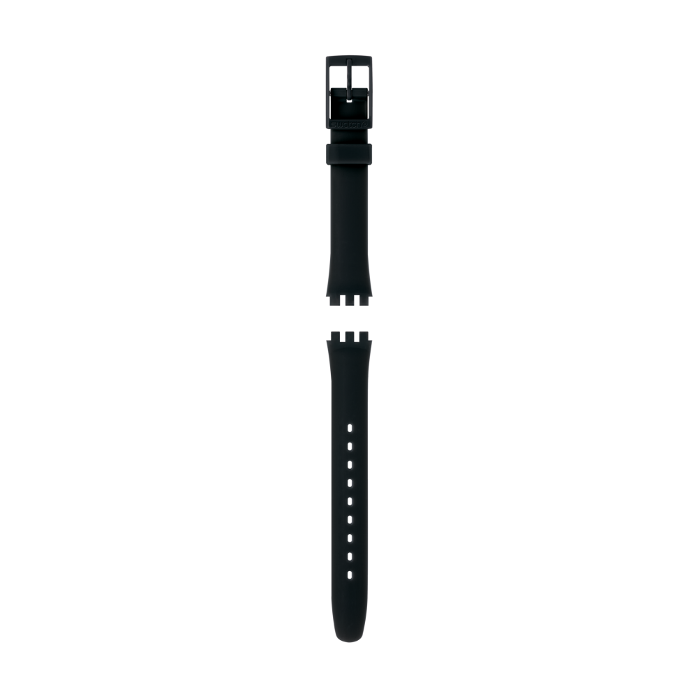 SWATCH LADY BLACK Μαύρο λουράκι σιλικόνης  12mm ALB170C