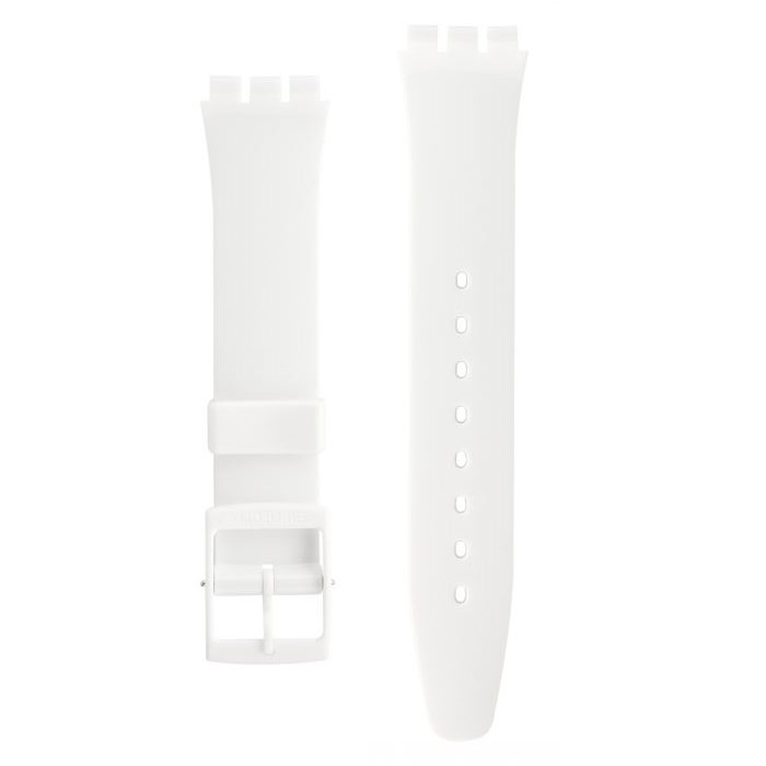 SWATCH THINK TIME WHITE Λουράκι  βιολογικής προέλευσης Λευκό  17mm ASO31W100