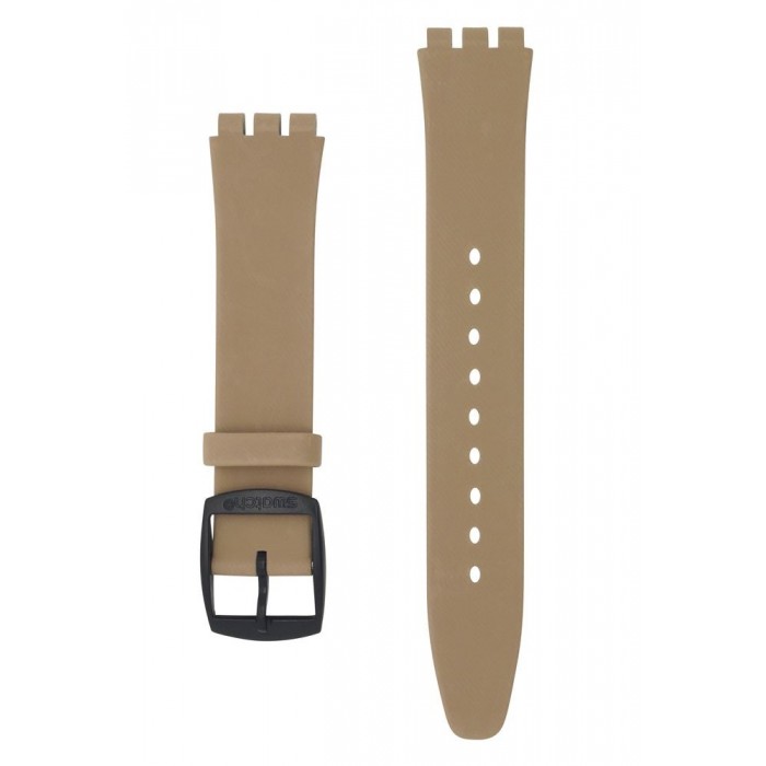 SWATCH SKINNIGHT Καφέ Δερμάτινο Λουράκι 18mm ASVUB101