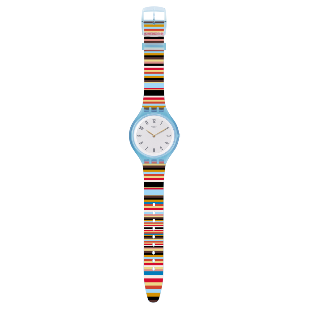 SWATCH SKINSTRIPES Multicolor Silicone Strap 18mm  ASVUL100