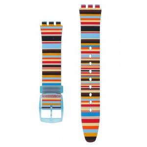 SWATCH SKINSTRIPES Multicolor Silicone Strap 18mm  ASVUL100