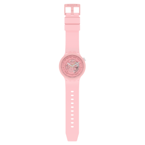 SWATCH BIOCERAMIC C-PINK Λουράκι Ροζ από Σιλικόνη 19mm ASB03P100 