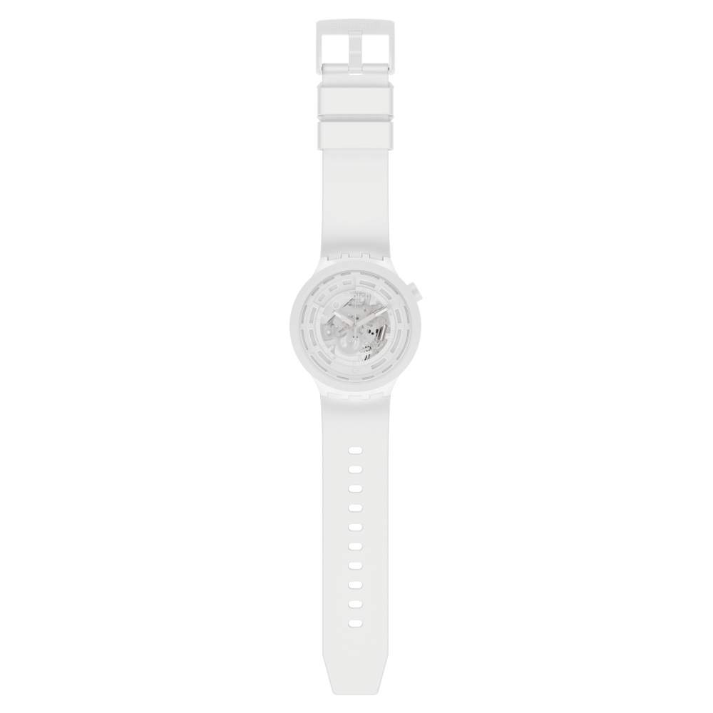 SWATCH BIOCERAMIC BIG BOLD ΝΕΧΤ C Λουράκι Λευκό από Πλαστικό  βιολογικής προέλευσης 19mm ASB03W100 