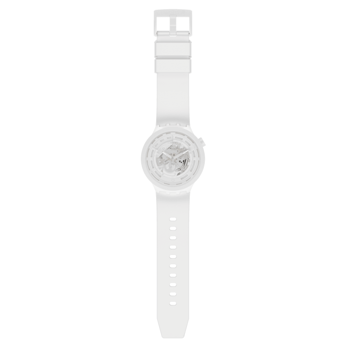 SWATCH BIOCERAMIC BIG BOLD ΝΕΧΤ C Λουράκι Λευκό από Πλαστικό  βιολογικής προέλευσης 19mm ASB03W100 