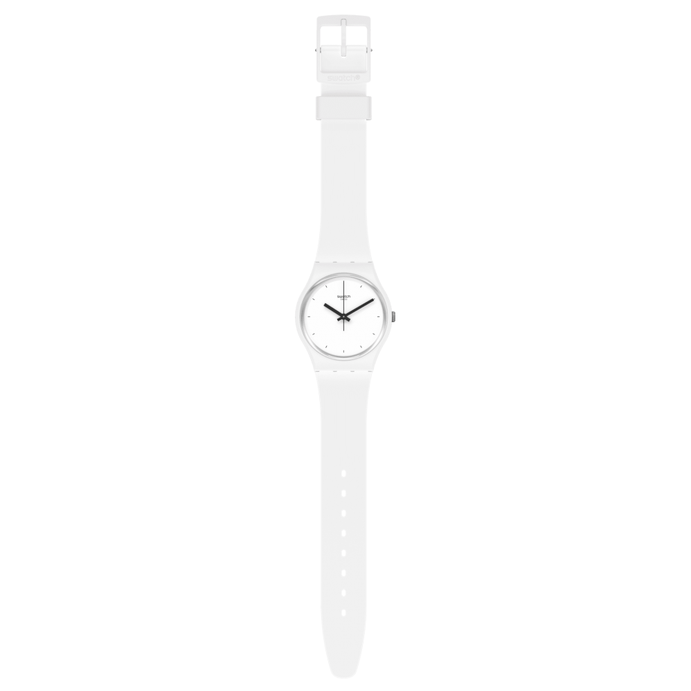 SWATCH THINK TIME WHITE Λουράκι  βιολογικής προέλευσης Λευκό  17mm ASO31W100