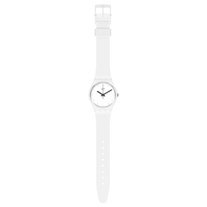 SWATCH THINK TIME WHITE Λουράκι  βιολογικής προέλευσης Λευκό  17mm ASO31W100