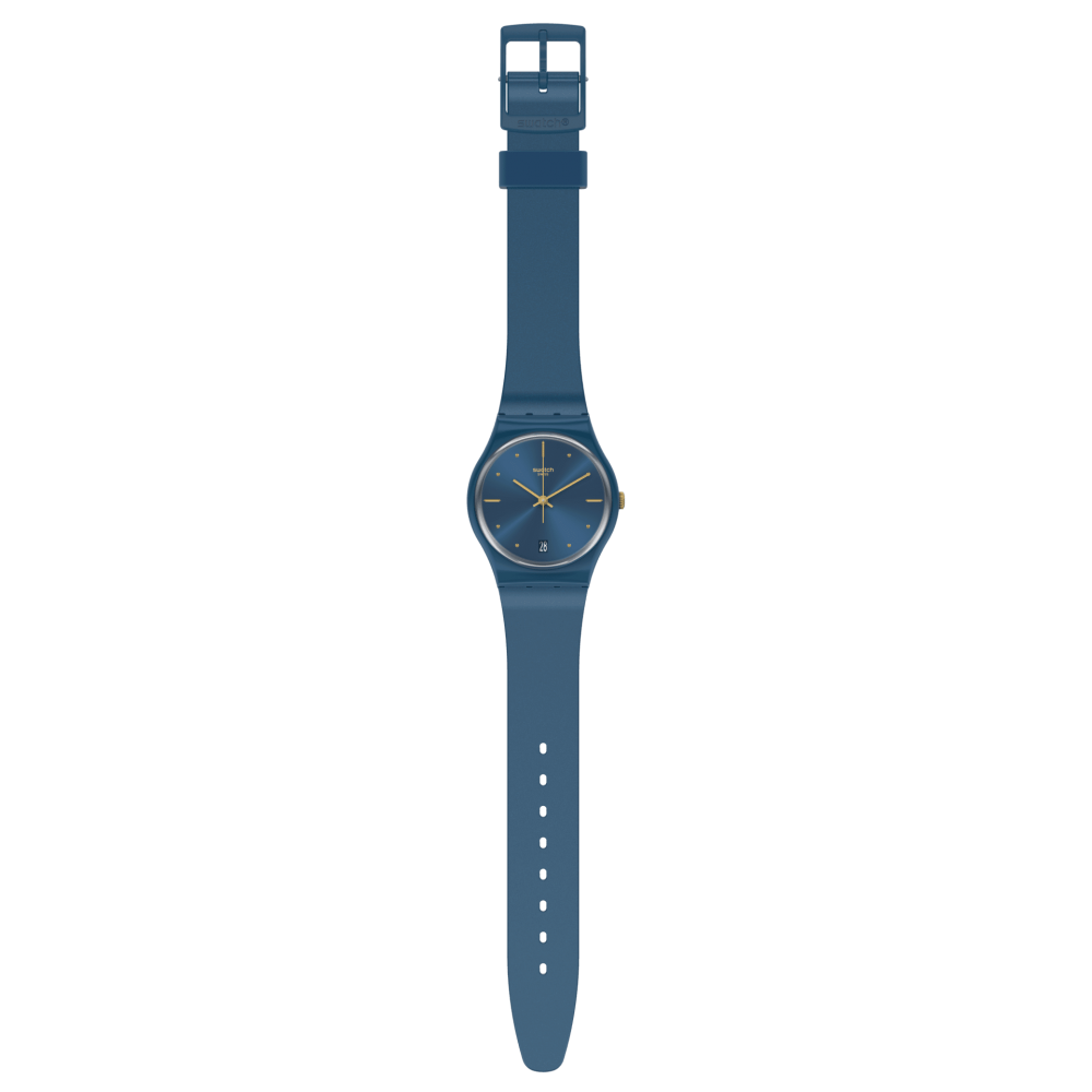 SWATCH PEARLYBLUE Λουράκι Σιλικόνης Μπλε Περλέ  17mm AGN417