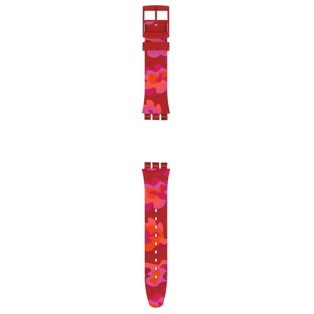 SWATCH CAMOUFLASH Λουράκι σιλικόνης κόκκινο camo 20mm ASUOR116 SWATCH CAMOUFLASH Λουράκι σιλικόνης κόκκινο camo 20mm ASUOR116