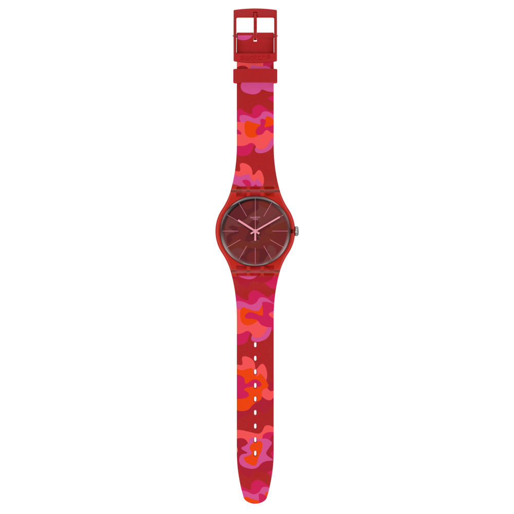 SWATCH CAMOUFLASH Λουράκι σιλικόνης κόκκινο camo 20mm ASUOR116 SWATCH CAMOUFLASH Λουράκι σιλικόνης κόκκινο camo 20mm ASUOR116