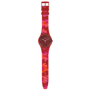 SWATCH CAMOUFLASH Strap silicone red camo 20mm ASUOR116 SWATCH CAMOUFLASH Strap silicone red camo 20mm ASUOR116