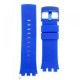 SWATCH YELLOW FLAKE Strap silicone blue 28mm ASURN102  