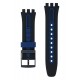 SWATCH KAICCO Strap Silicone Black & Blue 20mm  ASUSB406 