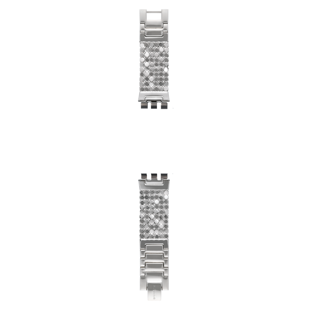 SWATCH SKINMESH  Μπρασελέ από ασημί ανοξείδωτο ατσάλι 17mm ASVOM101GB SMALL