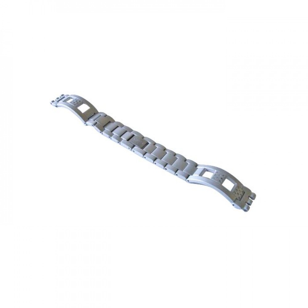 SWATCH PIOGGIA DI CRISTALLI Silver stainless steel bracelet  12mm AYSS1007AG 