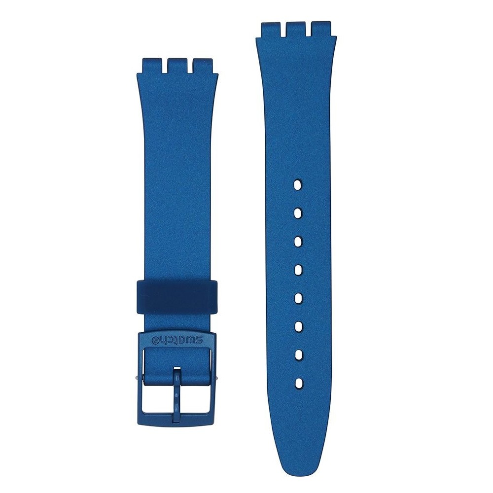 SWATCH PEARLYBLUE Λουράκι Σιλικόνης Μπλε Περλέ  17mm AGN417