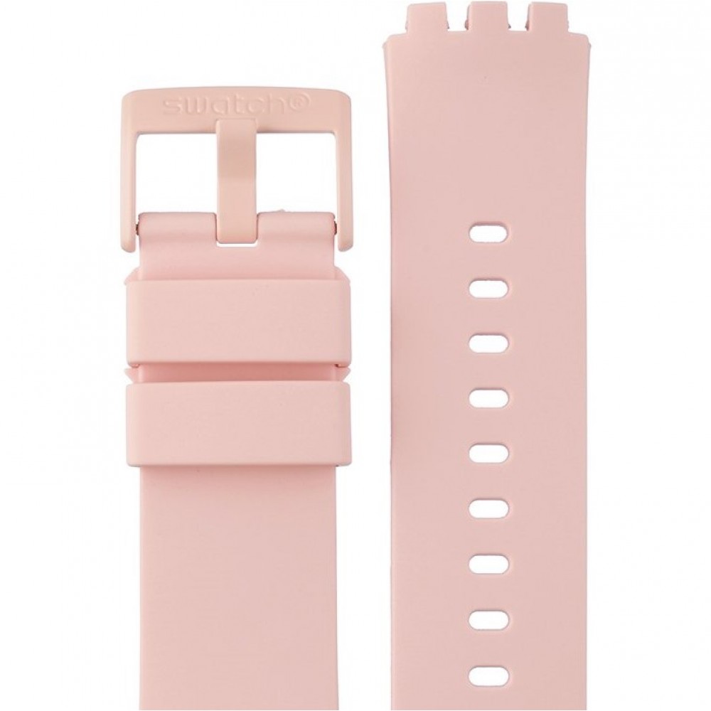 SWATCH BIOCERAMIC C-PINK Λουράκι Ροζ από Σιλικόνη 19mm ASB03P100 