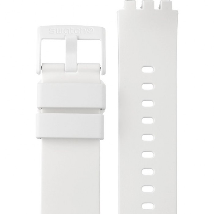 SWATCH BIOCERAMIC BIG BOLD ΝΕΧΤ C Λουράκι Λευκό από Πλαστικό  βιολογικής προέλευσης 19mm ASB03W100 