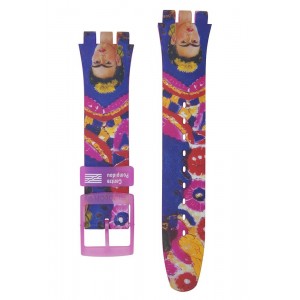 SWATCH THE FRAME, BY FRIDA KAHLO Strap silicone multicolor 20mm ASUOZ341 