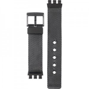 SWATCH TV SET   Black Stainless Steel Mesh Bracelet 18.8mm AYWB405MB SMALL