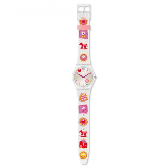 SWATCH LUCKY PADS  Λευκό  Λουράκι Σιλικόνης AGE230 17ΜΜ