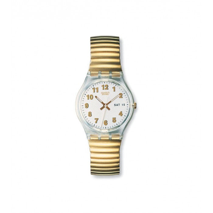 SWATCH MONOCULAR Χρυσό Ανοξείδωτο Ατσάλι Ελαστικό Μπρασελέ AGK717A LARGE 17ΜΜ SWATCH MONOCULAR Χρυσό Ανοξείδωτο Ατσάλι Ελαστικό Μπρασελέ AGK717A LARGE 17ΜΜ