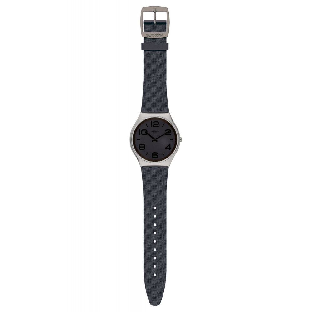 SWATCH DAY TRICK Ρολόι Ανδρικό Γκρι καουτσούκ λουρί  SS07S110