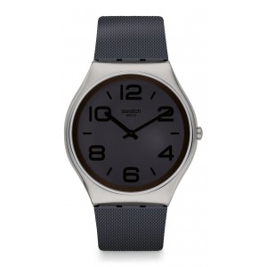 SWATCH DAY TRICK Ρολόι Ανδρικό Γκρι καουτσούκ λουρί  SS07S110