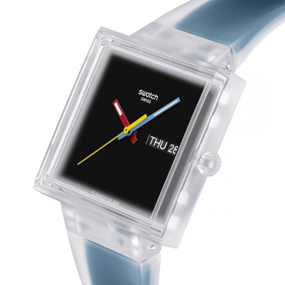 SWATCH WHAT IF...SEE THRU BLACK? Ρολόι Unisex Μαύρο Λουρί Σιλικόνης SO38K700