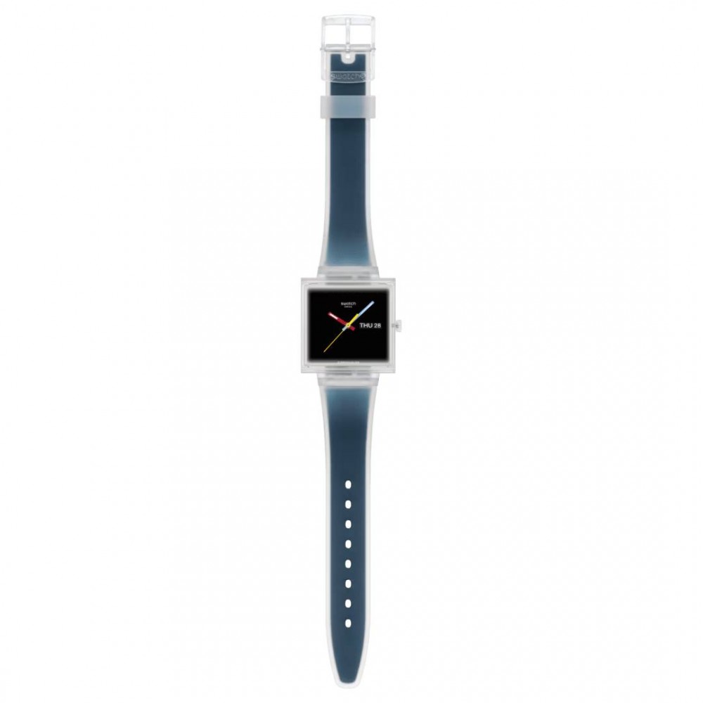 SWATCH WHAT IF...SEE THRU BLACK? Ρολόι Unisex Μαύρο Λουρί Σιλικόνης SO38K700