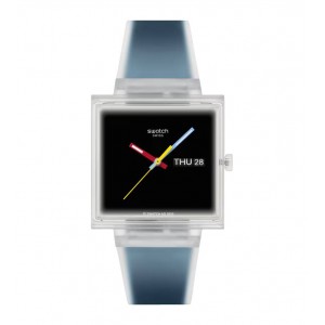 SWATCH WHAT IF...SEE THRU BLACK? Ρολόι Unisex Μαύρο Λουρί Σιλικόνης SO38K700